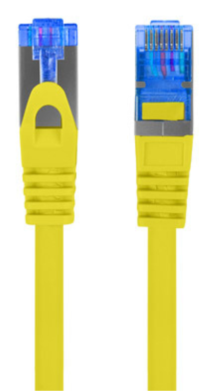 CABLE RED LANBERG CAT.6A S/FTP LSZH CCA 0.5M AMARILLO FLUKE PASSED - detalle