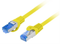 CABLE RED LANBERG CAT.6A S/FTP LSZH CCA 0.5M AMARILLO FLUKE PASSED