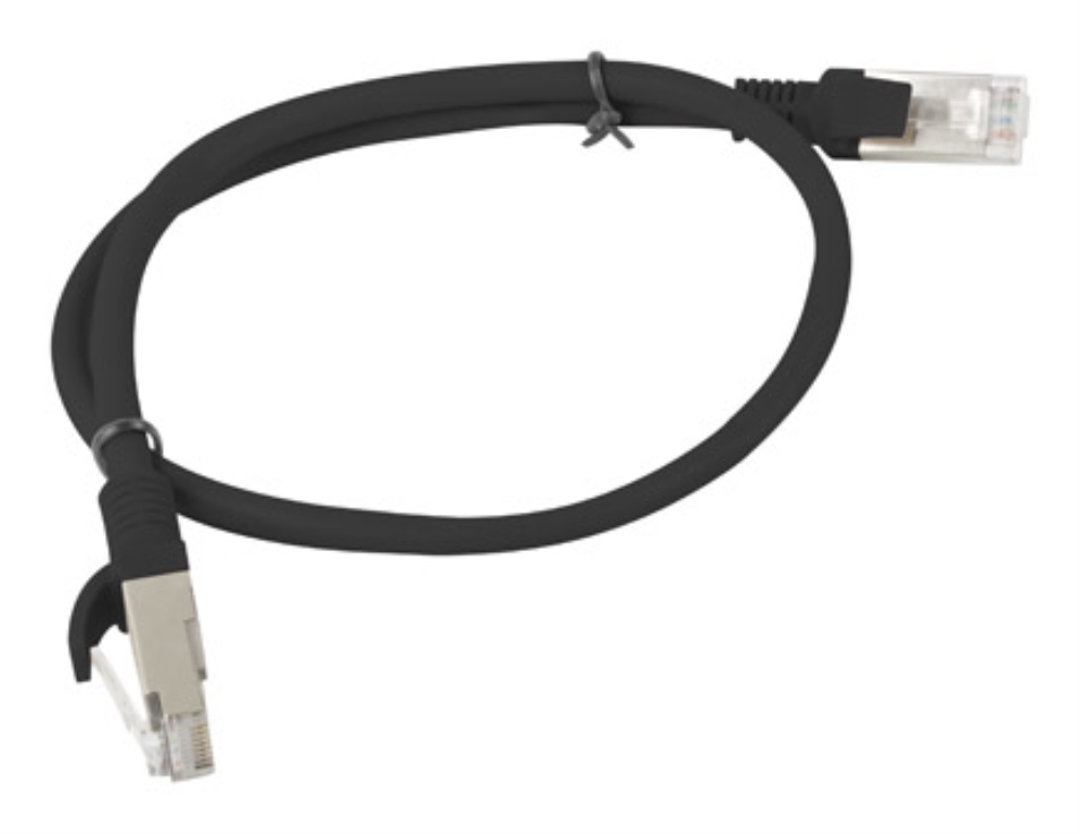 CABLE RED LANBERG LATIGUILLO CAT.6 UTP 0.5 M NEGRO FLUKE PASSED - detalle