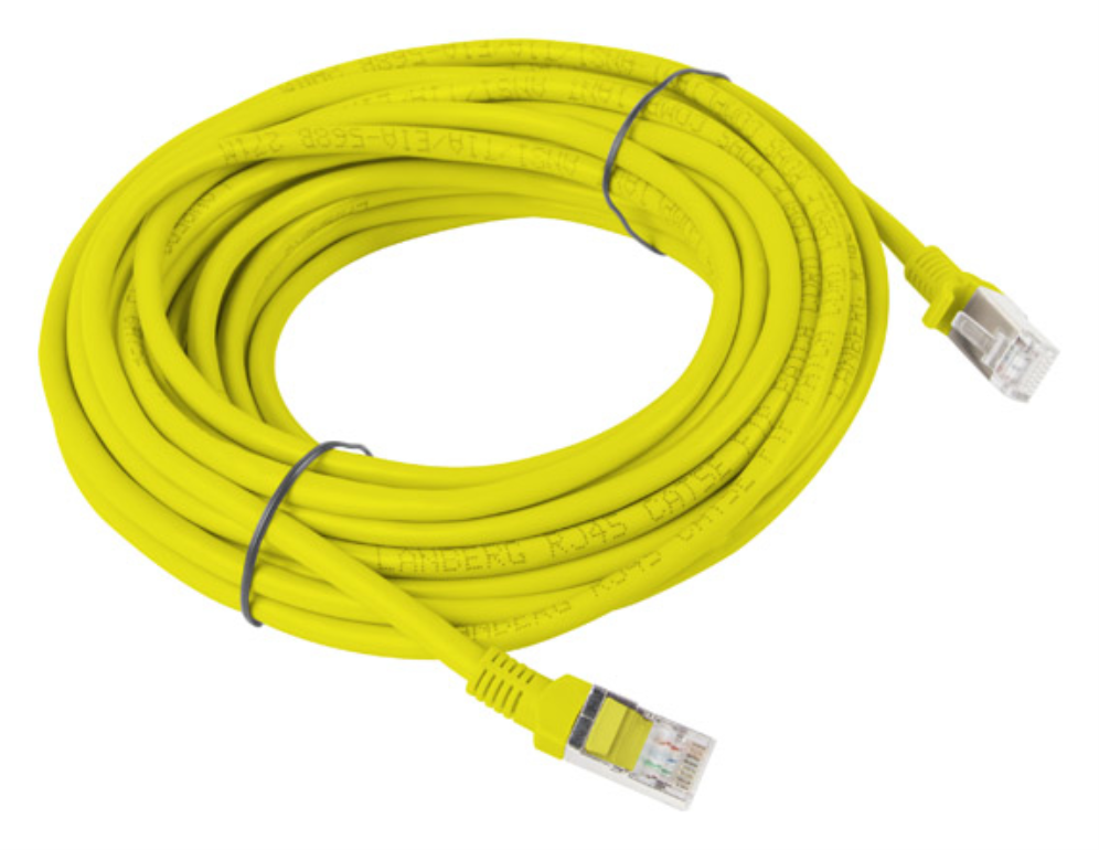 CABLE RED LANBERG LATIGUILLO CAT.6 UTP 10M AMARILLO FLUKE PASSED - detalle