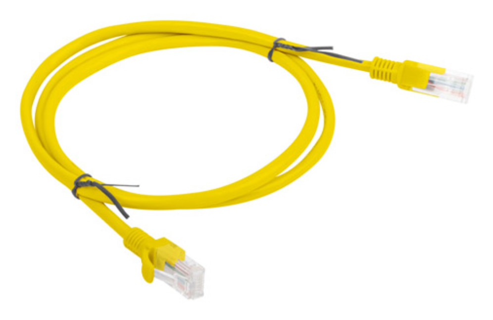 CABLE RED LANBERG LATIGUILLO CAT.6 UTP 1M AMARILLO FLUKE PASSED