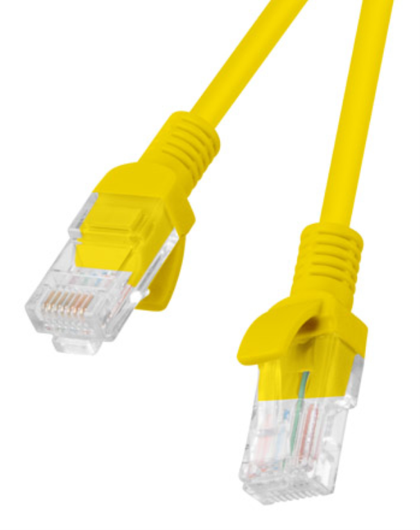 CABLE RED LANBERG LATIGUILLO CAT.6 UTP 5M AMARILLO FLUKE PASSED