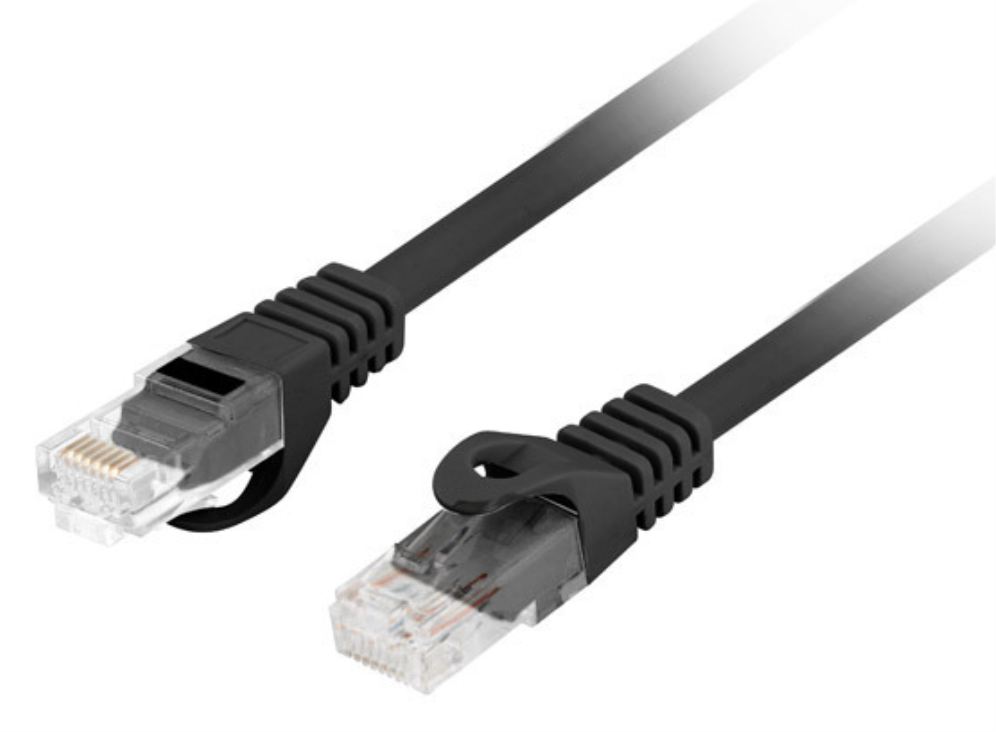CABLE RED LANBERG LATIGUILLO CAT.6 UTP LSZH CU 0.25M NEGRO FLUKE PASSED - detalle