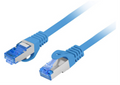 CABLE RED LANBERG LATIGUILLO CAT.6A S/FTP LSZH CCA 1M AZUL FLUKE PASSED