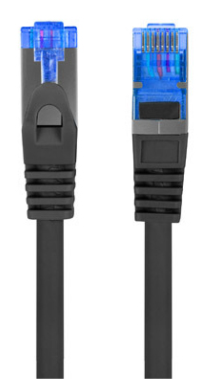 CABLE RED LANBERG LATIGUILLO CAT.6A S/FTP LSZH CCA 1M NEGRO FLUKE PASSED - detalle