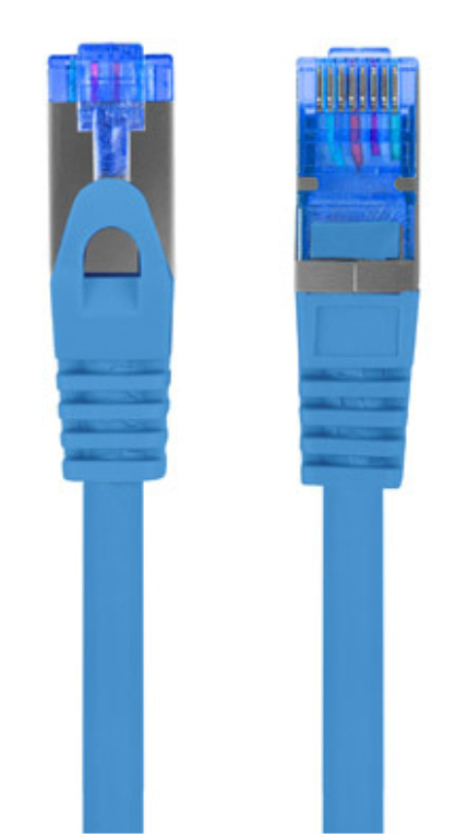 CABLE RED LANBERG LATIGUILLO CAT.6A S/FTP LSZH CCA 2M AZUL FLUKE PASSED - detalle