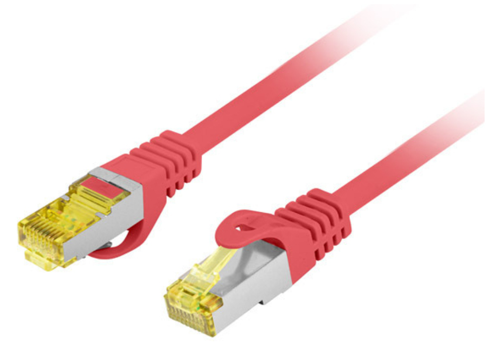 CABLE RED LANBERG LATIGUILLO CAT.6A S/FTP LSZH CU 0.25M ROJO FLUKE PASSED