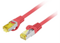 CABLE RED LANBERG LATIGUILLO CAT.6A S/FTP LSZH CU 1.5M ROJO FLUKE PASSED