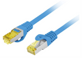 CABLE RED LANBERG LATIGUILLO CAT.6A S/FTP LSZH CU 1M AZUL FLUKE PASSED