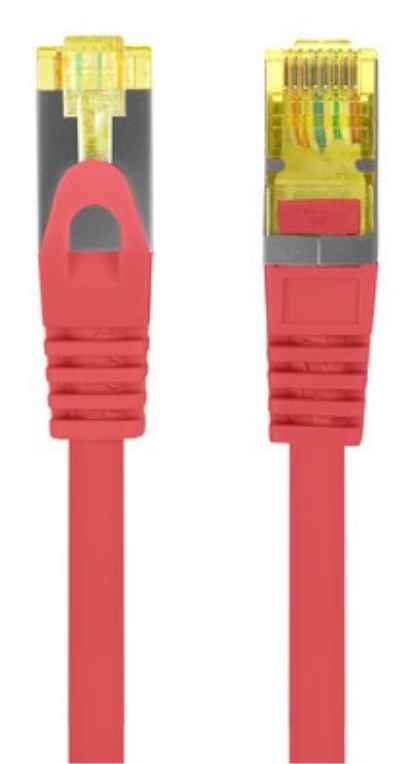 CABLE RED LANBERG LATIGUILLO CAT.6A S/FTP LSZH CU 1M ROJO FLUKE PASSED - detalle