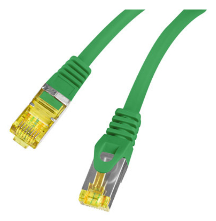 CABLE RED LANBERG LATIGUILLO CAT.6A S/FTP LSZH CU 1M VERDE FLUKE PASSED - detalle