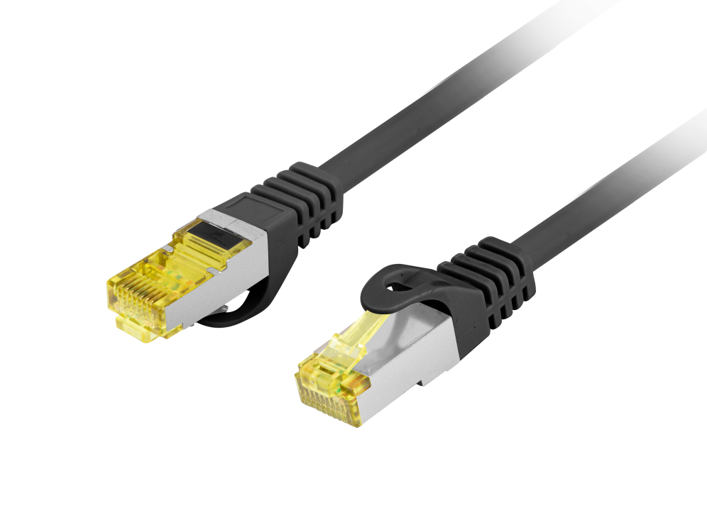 CABLE RED LANBERG LATIGUILLO CAT.6A S/FTP LSZH CU 2M NEGRO FLUKE PASSED - detalle