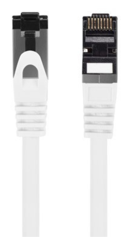 CABLE RED LANBERG LATIGUILLO CAT.8.1 S/FTP LSZH CU 0.5M BLANCO FLUKE PASSED - detalle