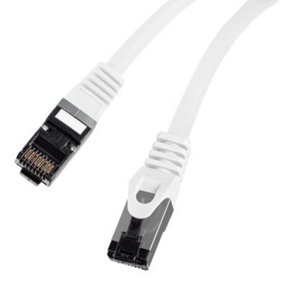 CABLE RED LANBERG LATIGUILLO CAT.8.1 S/FTP LSZH CU 0.5M BLANCO FLUKE PASSED - detalle