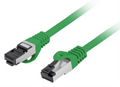 CABLE RED LANBERG LATIGUILLO CAT.8.1 S/FTP LSZH CU 0.5M VERDE FLUKE PASSED