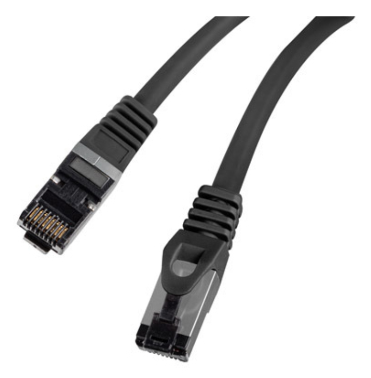 CABLE RED LANBERG LATIGUILLO CAT.8.1 S/FTP LSZH CU 1M NEGRO FLUKE PASSED - detalle