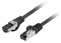CABLE RED LANBERG LATIGUILLO CAT.8.1 S/FTP LSZH CU 1M NEGRO FLUKE PASSED