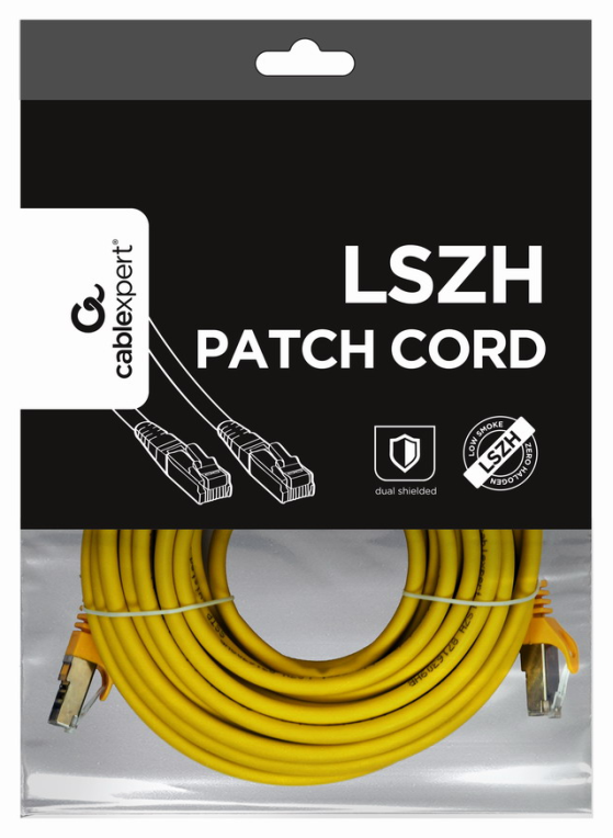 CABLE RED S-FTP GEMBIRD CAT 6A LSZH AMARILLO 10 M - detalle