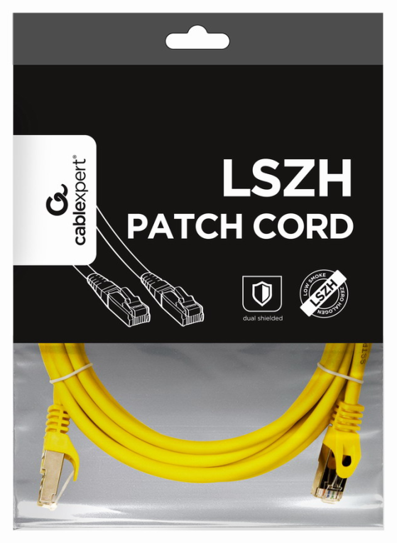 CABLE RED S-FTP GEMBIRD CAT 6A LSZH AMARILLO 3 M - detalle