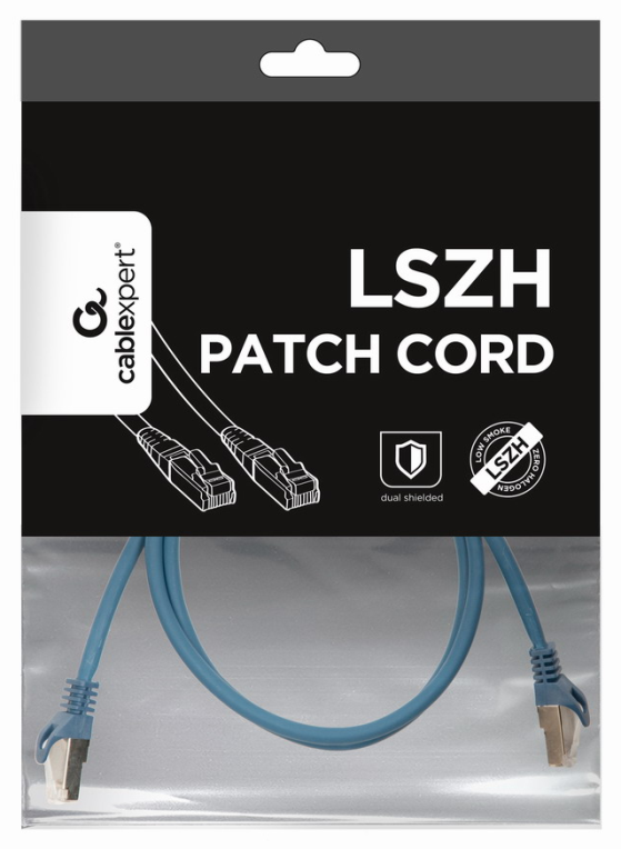 CABLE RED S-FTP GEMBIRD CAT 6A LSZH AZUL 1 M - detalle