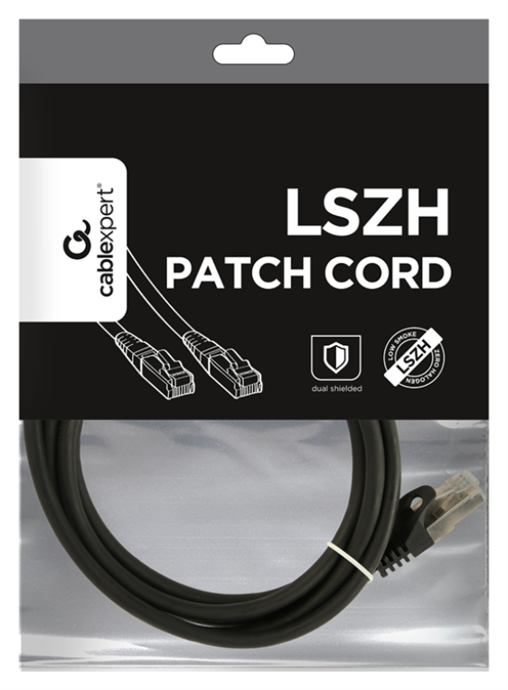 CABLE RED S-FTP GEMBIRD CAT 6A LSZH NEGRO 1,5 M - detalle