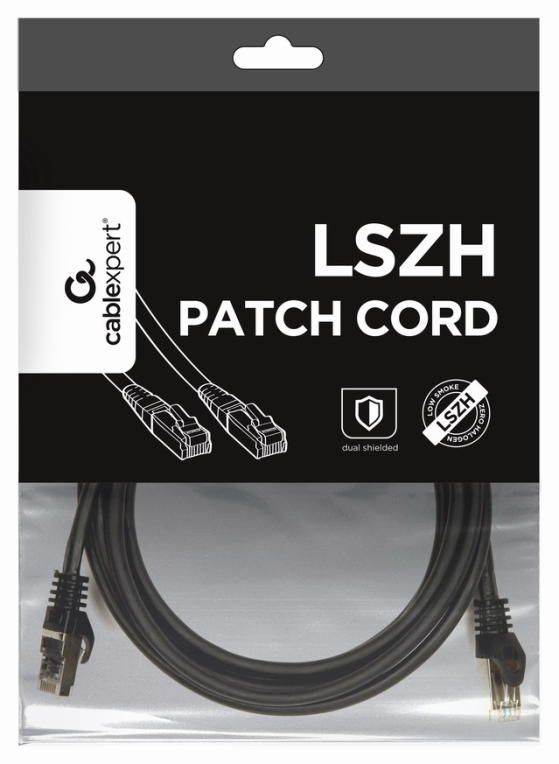 CABLE RED S-FTP GEMBIRD CAT 6A LSZH NEGRO 3M