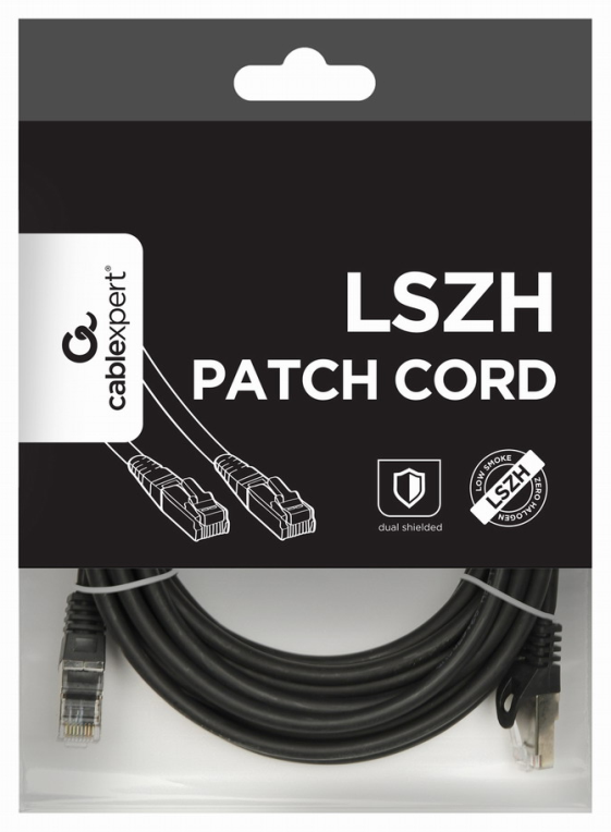 CABLE RED S-FTP GEMBIRD CAT 6A LSZH NEGRO 5M