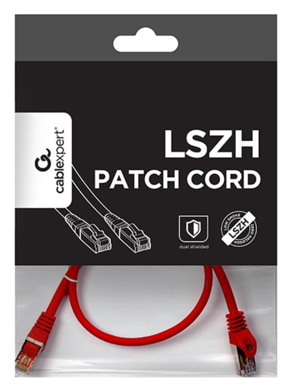 CABLE RED S-FTP GEMBIRD CAT 6A LSZH ROJO 0,5 M - detalle