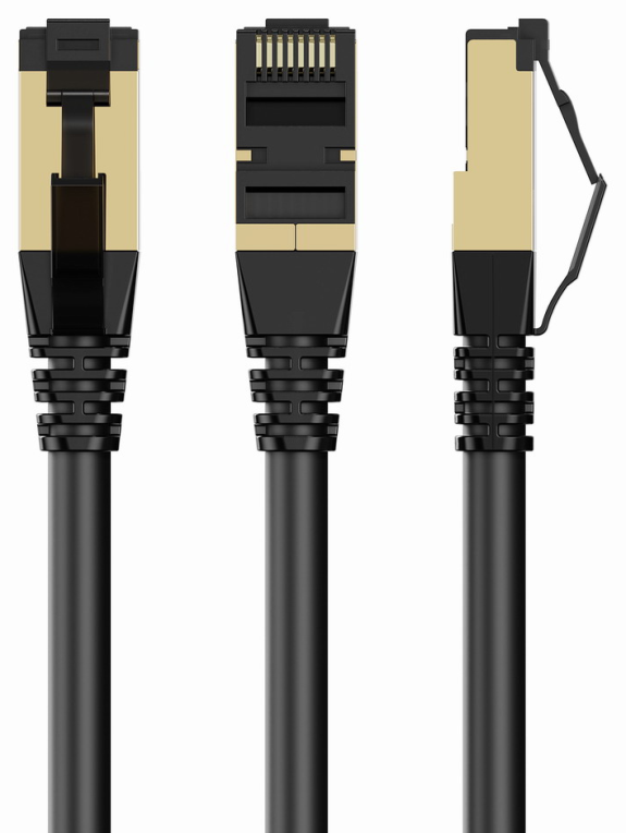 CABLE RED S-FTP GEMBIRD CAT 8 LSZH NEGRO 1,5 M