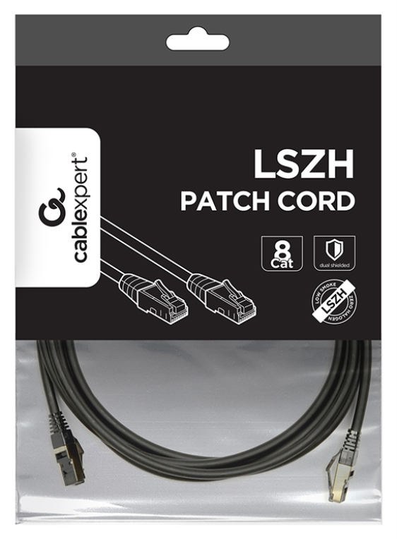 CABLE RED S-FTP GEMBIRD CAT 8 LSZH NEGRO 3 M - detalle