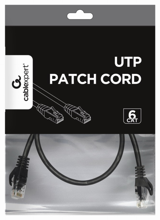 CABLE RED UTP GEMBIRD CAT 6 NEGRO 0,25M - detalle