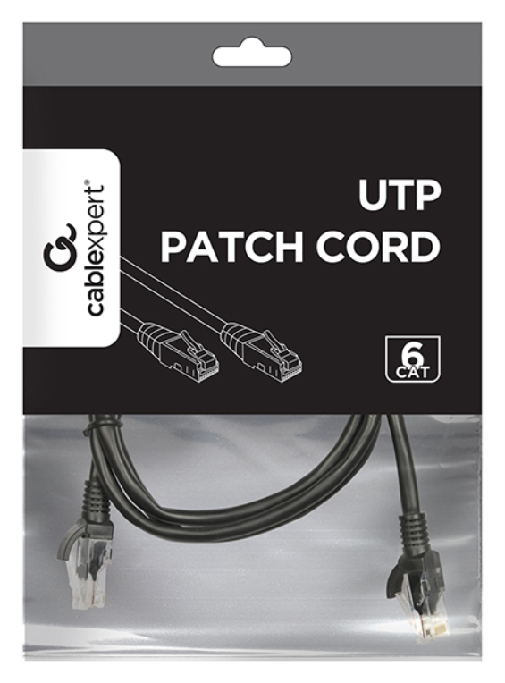 CABLE RED UTP GEMBIRD CAT 6 NEGRO 1M - detalle
