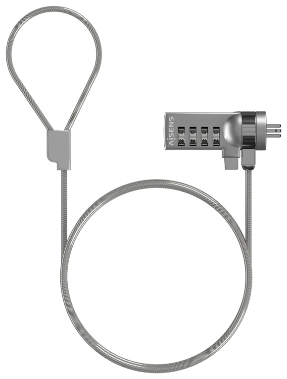 CABLE SEGURIDAD AISENS CERRADURA COMBINACION 1.5M