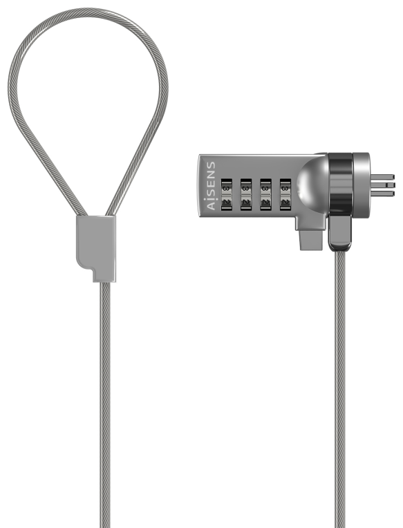 CABLE SEGURIDAD AISENS CERRADURA COMBINACION 1.5M - detalle