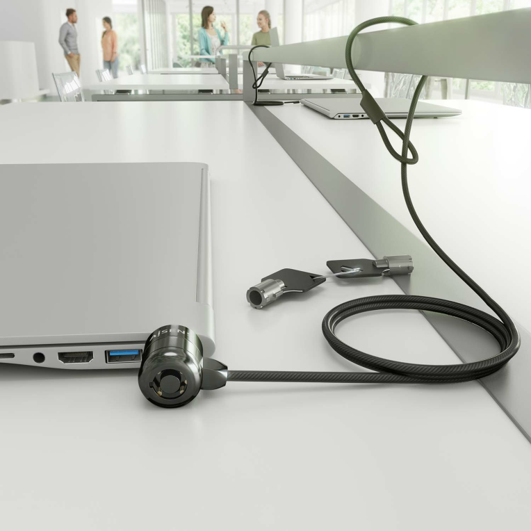 CABLE SEGURIDAD AISENS CERRADURA LLAVE 1.5M - detalle