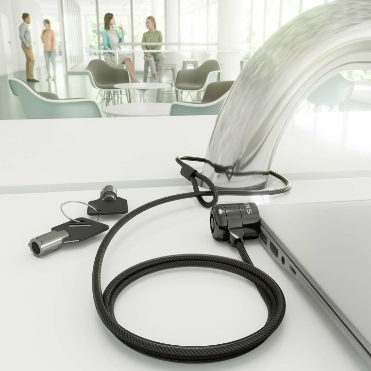 CABLE SEGURIDAD AISENS CERRADURA LLAVE 1.5M - detalle