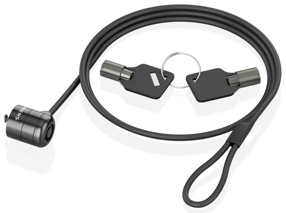 CABLE SEGURIDAD AISENS CERRADURA LLAVE 1.5M - detalle