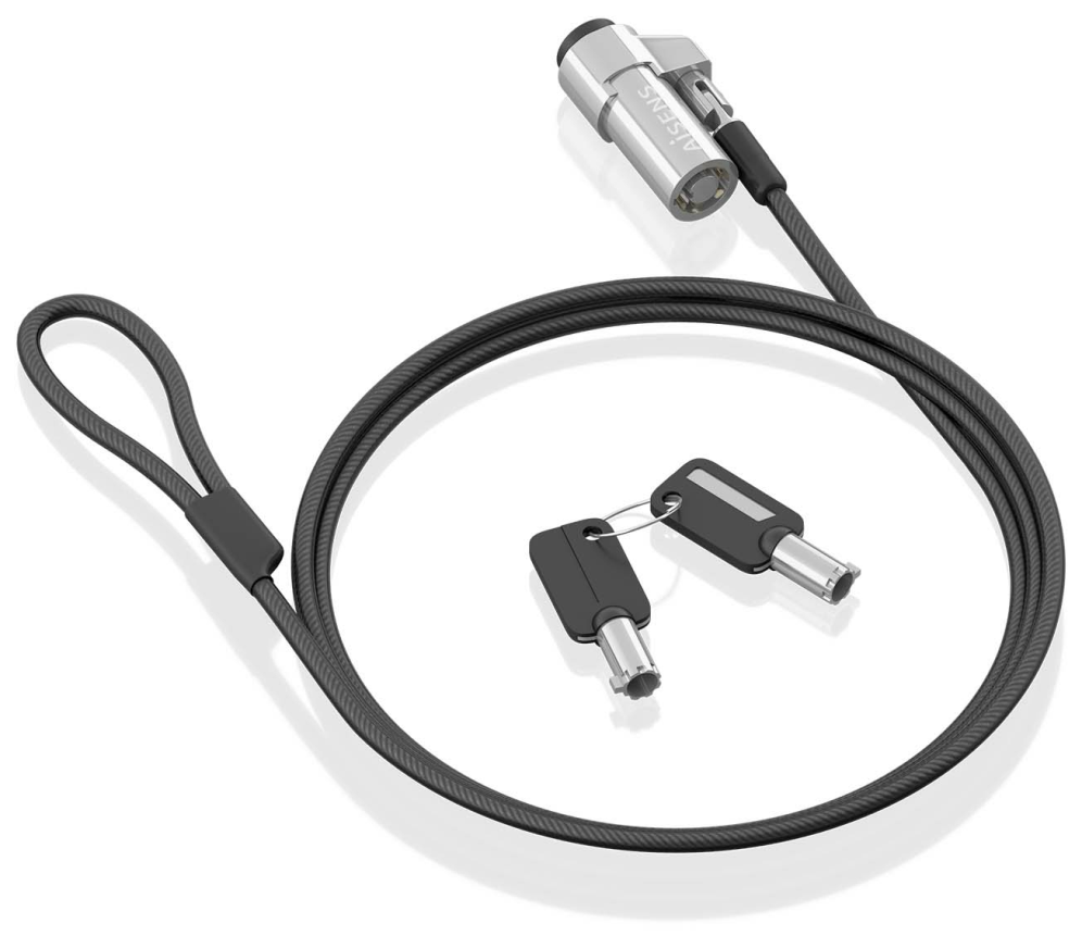 CABLE SEGURIDAD AISENS TIPO NANO CERRADURA LLAVE 1.5M