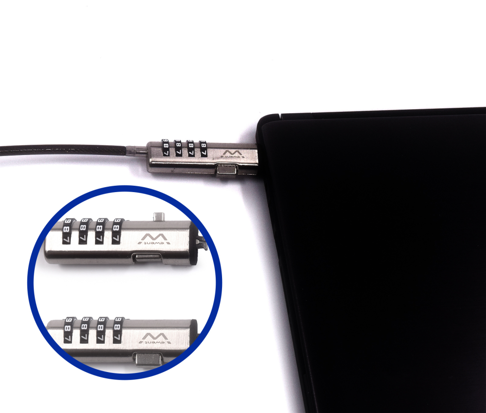 CABLE SEGURIDAD EWENT NANO CON COMBINACION - detalle