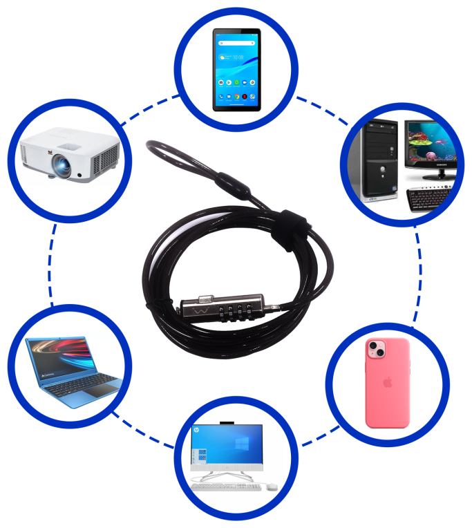 CABLE SEGURIDAD EWENT NANO CON COMBINACION - detalle