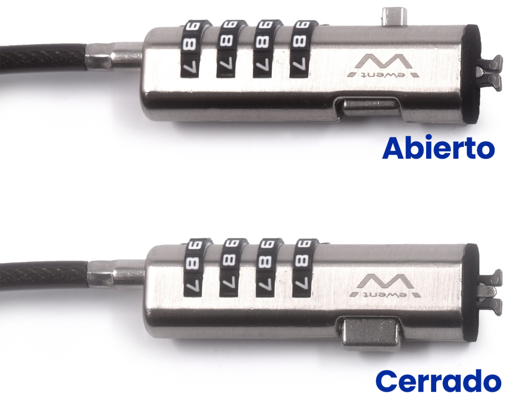 CABLE SEGURIDAD EWENT NANO CON COMBINACION - detalle