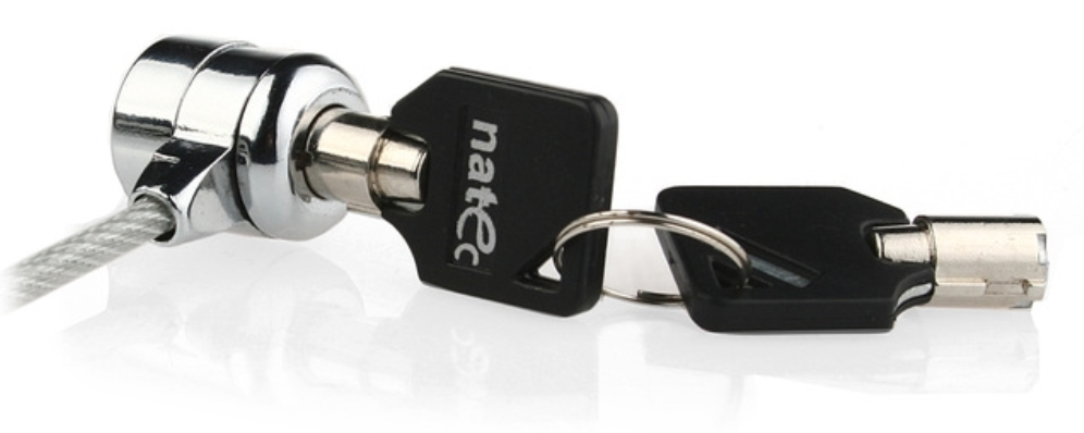 CABLE SEGURIDAD NATEC LOBSTER 1.8 M PARA PORTATIL CON LLAVE - detalle