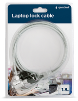 Gembird LK-K-01 cable antirrobo Plata 1.8 m