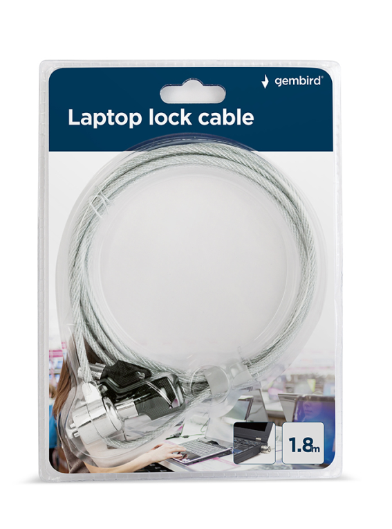 Gembird LK-K-01 cable antirrobo Plata 1.8 m