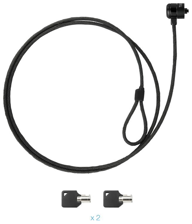 CABLE SEGURIDAD TOOQ CON LLAVE PARA PORTATILES 1.5M - detalle