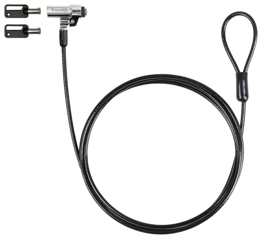CABLE SEGURIDAD TOOQ NANO 2.5X6MM LLAVE PARA PORTATILES