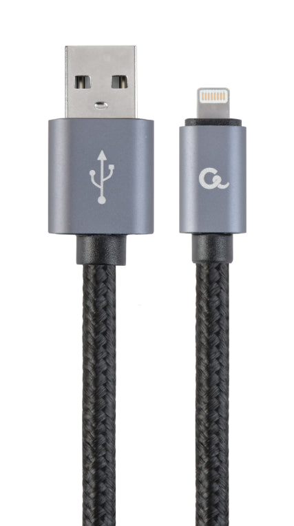 Gembird CCB-MUSB2B-AMLM-6 cable de teléfono móvil Negro 1.8 m USB A Lightning