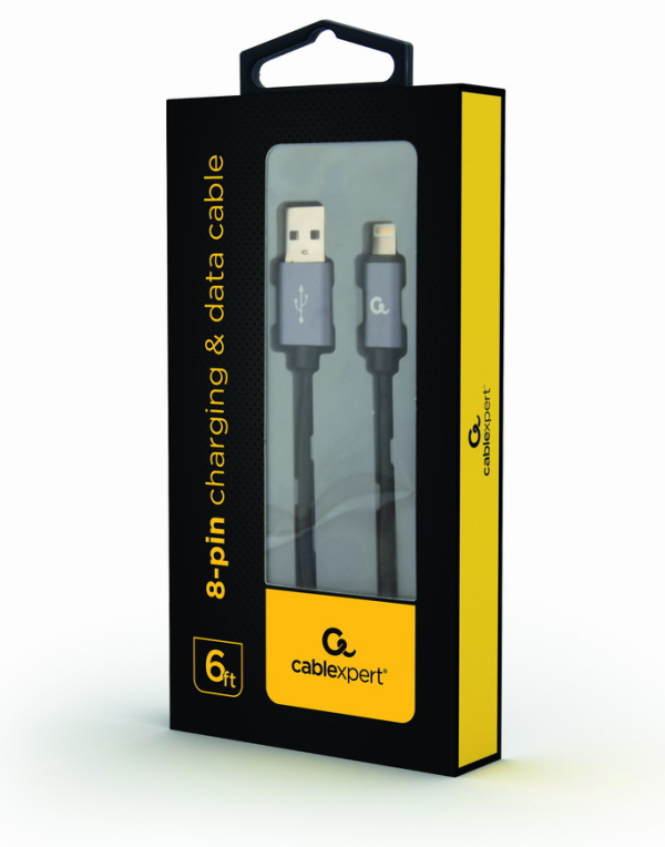 CABLE TRENZADO DE ALGODON GEMBIRD 8 PINES CON CONECTORES METALICOS, 1,8 M - detalle