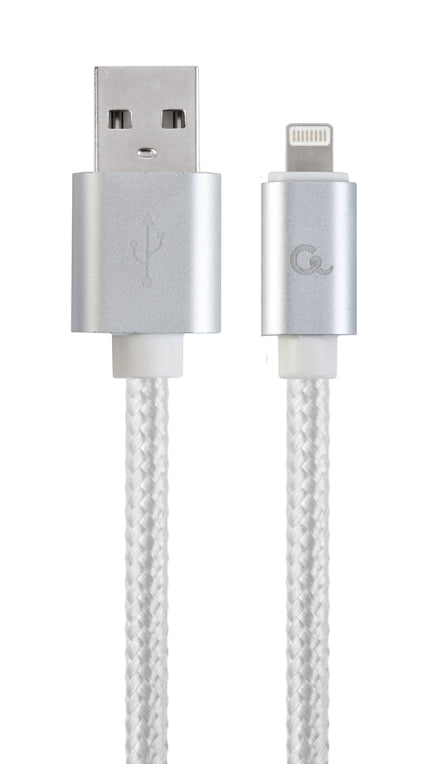 Gembird CCB-MUSB2B-AMLM-6-S cable de conector Lightning 1.8 m Plata