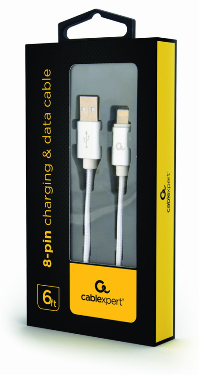 CABLE TRENZADO DE ALGODON GEMBIRD 8 PINES CONECTORES METALICOS, 1,8 M - detalle